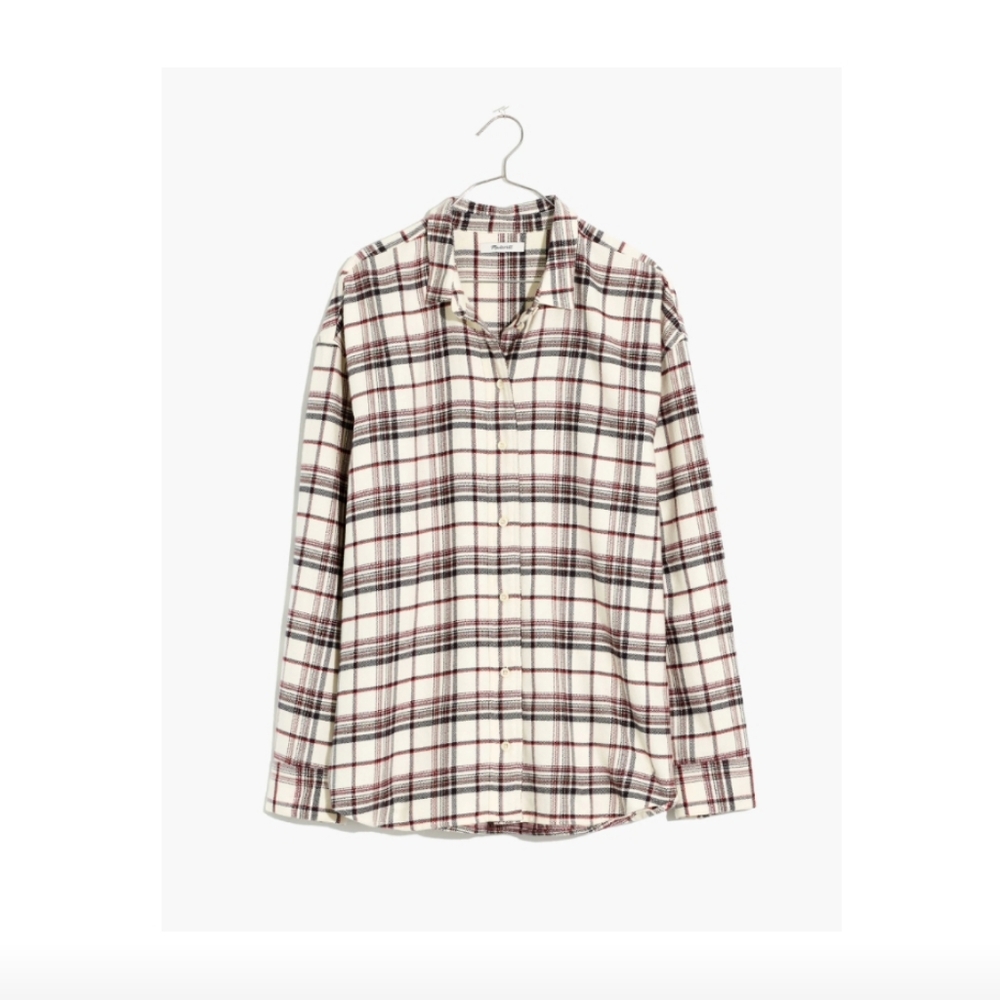 Madewell Flannel Painter Shirt in Witthoff Plaid, Size XS